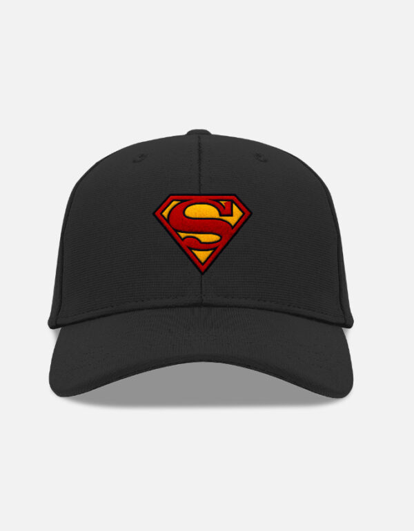Black Superman Embroidered Ottoman Cap – Iconic Style, Unmatched Comfort