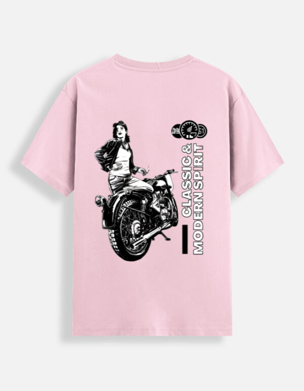 Premium Baby Pink Stretch T-Shirt with DTF Print (Front & Back)