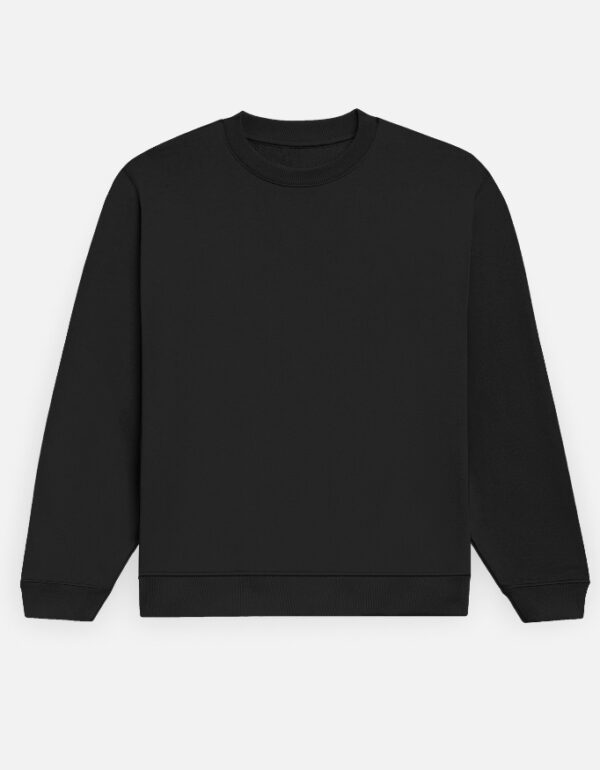 Classic Comfort: Premium Plain Black Sweatshirt