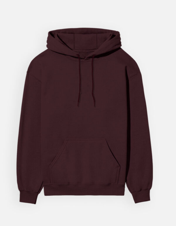 Plain Maroon Hoodie – Premium Heavyweight Cotton Warmth with Timeless Style