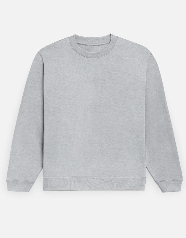 Urban Ease: Premium Plain Grey Melange Sweatshirt