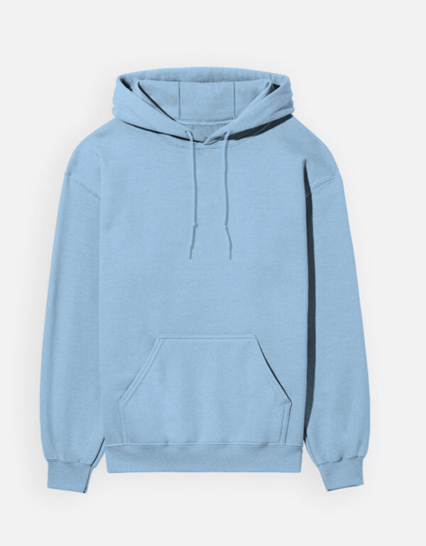 Baby Blue Color Plain Hoodie – Heavyweight Cotton