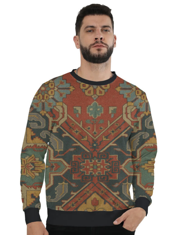Geometric Heritage Pattern AOP Sweatshirt